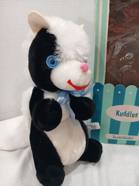 RARE VTG 1960s Knickerbocker Kuddles Skunk Plush Original Box Japan